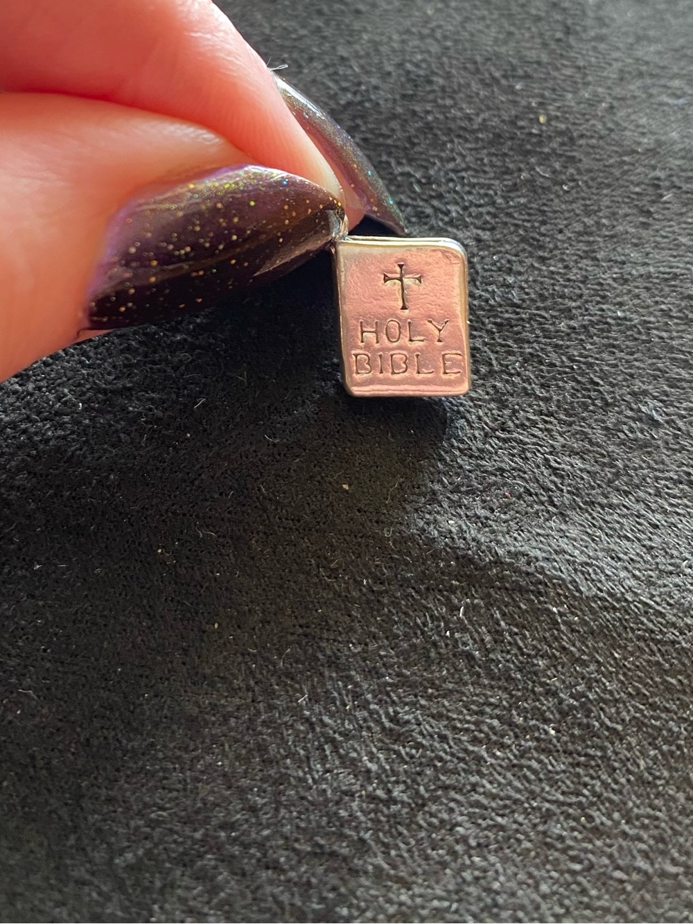 James Avery Silver 'Holy Bible' Charm Pendant